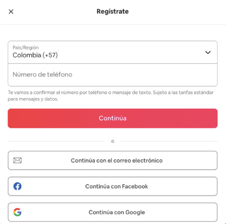 Registro como anfitrión airbnb